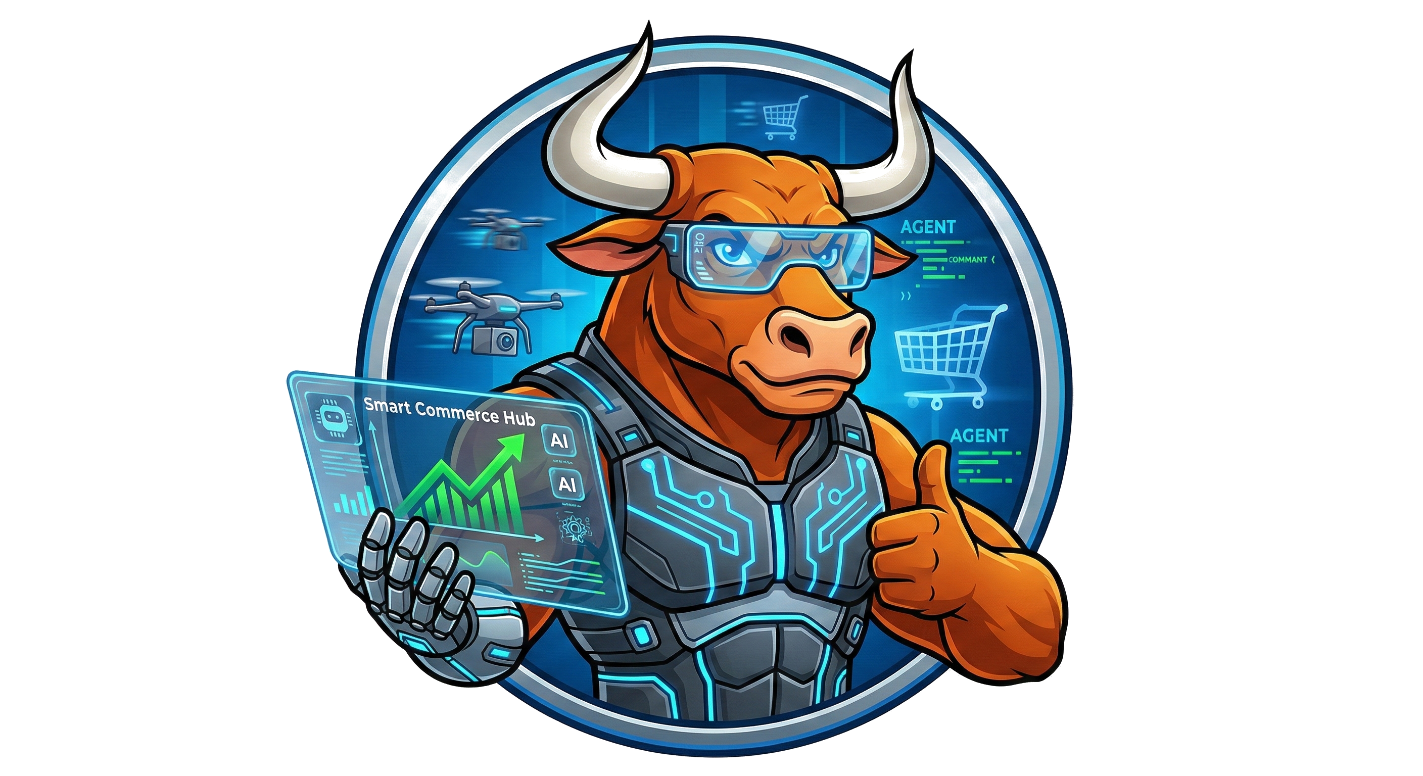 BullCommerce AI Bull Mascot